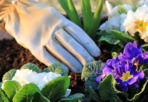 Custom hard landscaping and planting in a Hampstead garden